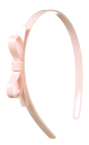 Lilies & Roses Thin Bow Headband-Pale Pink