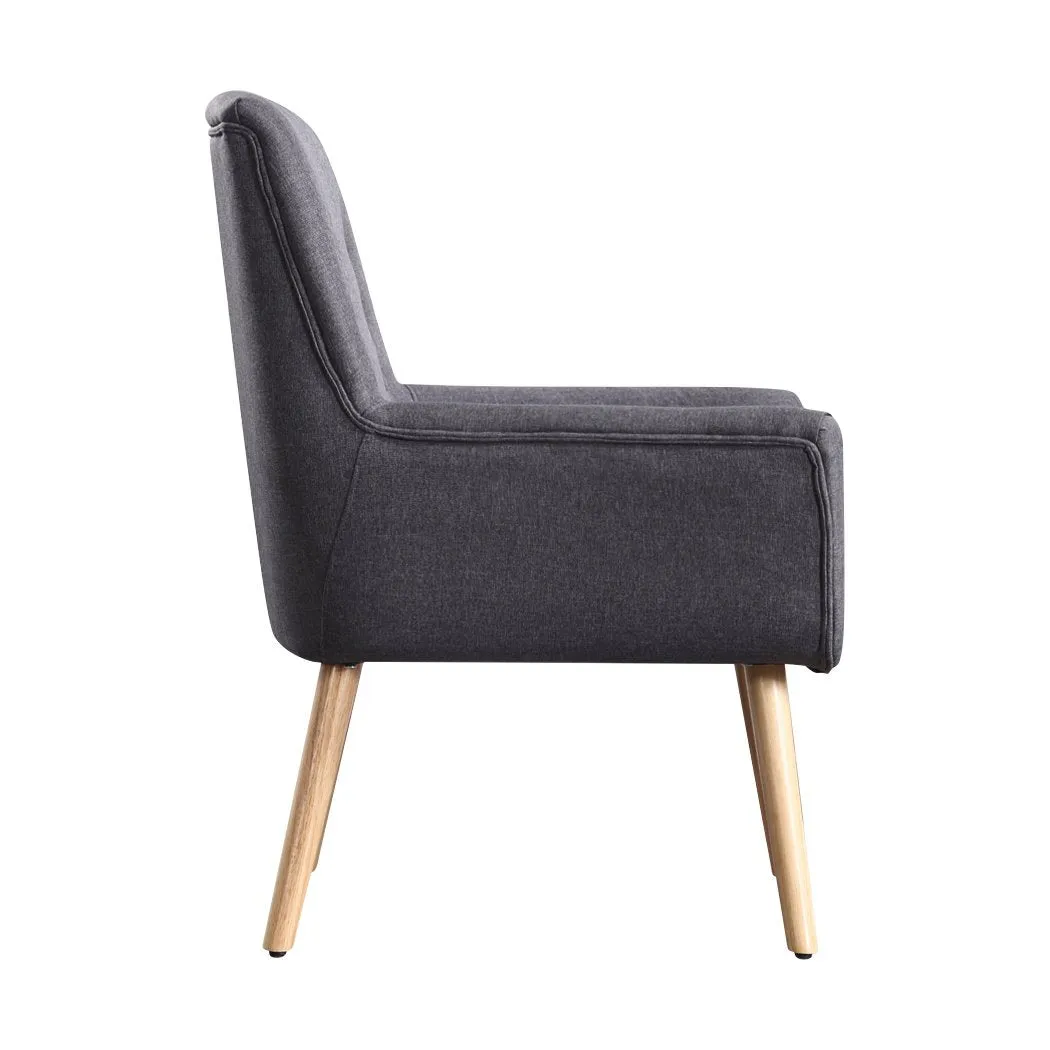 Luxury Upholstered Armchair Single Accent Sofa Padded Fabric