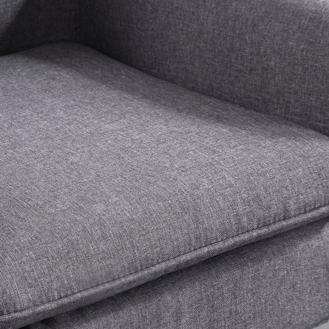 Luxury Upholstered Armchair Single Accent Sofa Padded Fabric