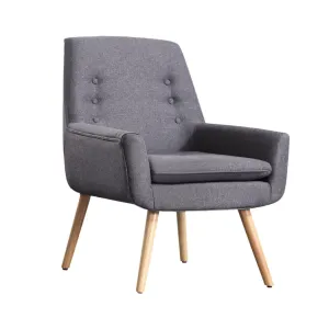 Luxury Upholstered Armchair Single Accent Sofa Padded Fabric