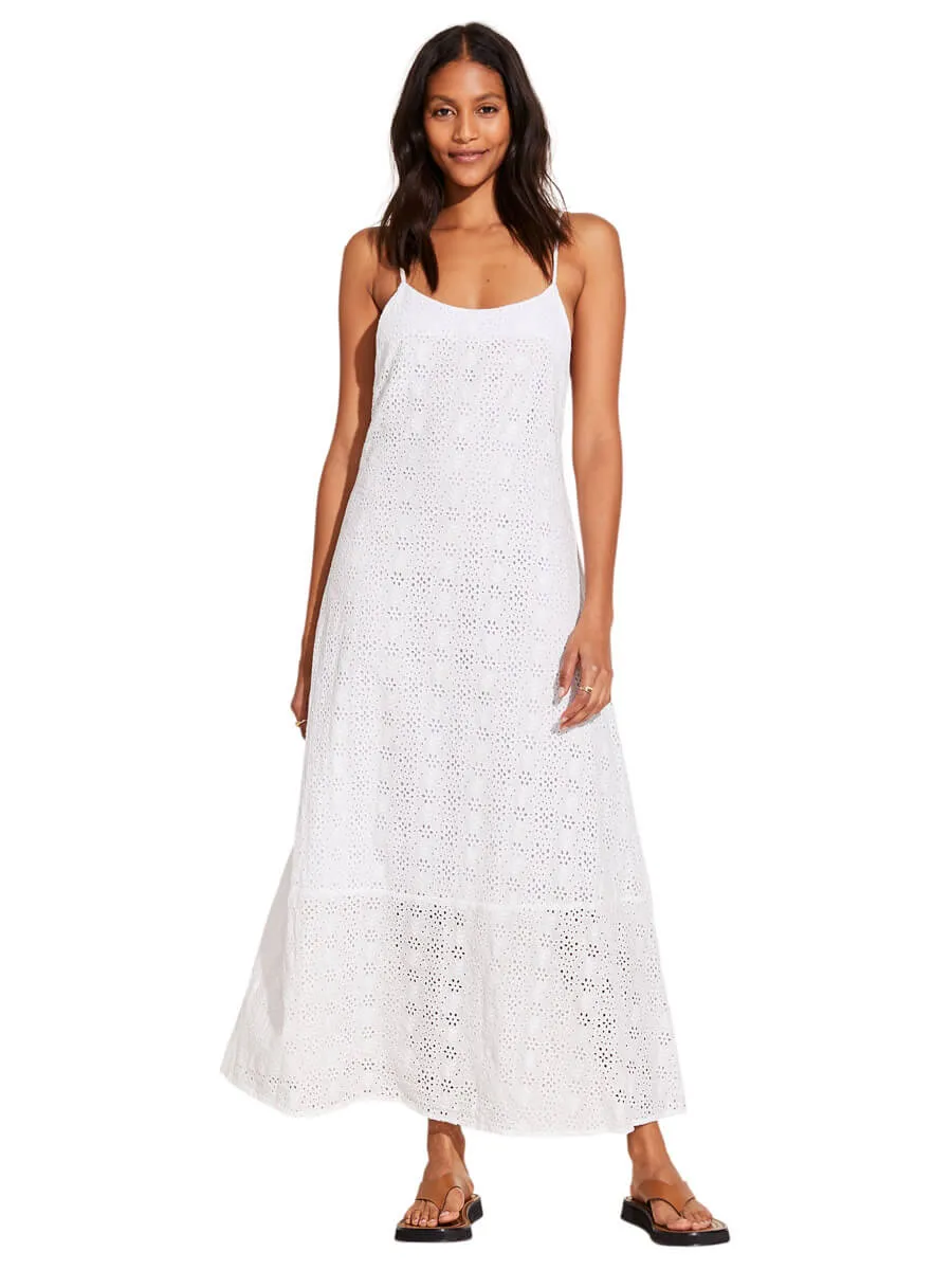 Mari Maxi Dress in White Eyelet