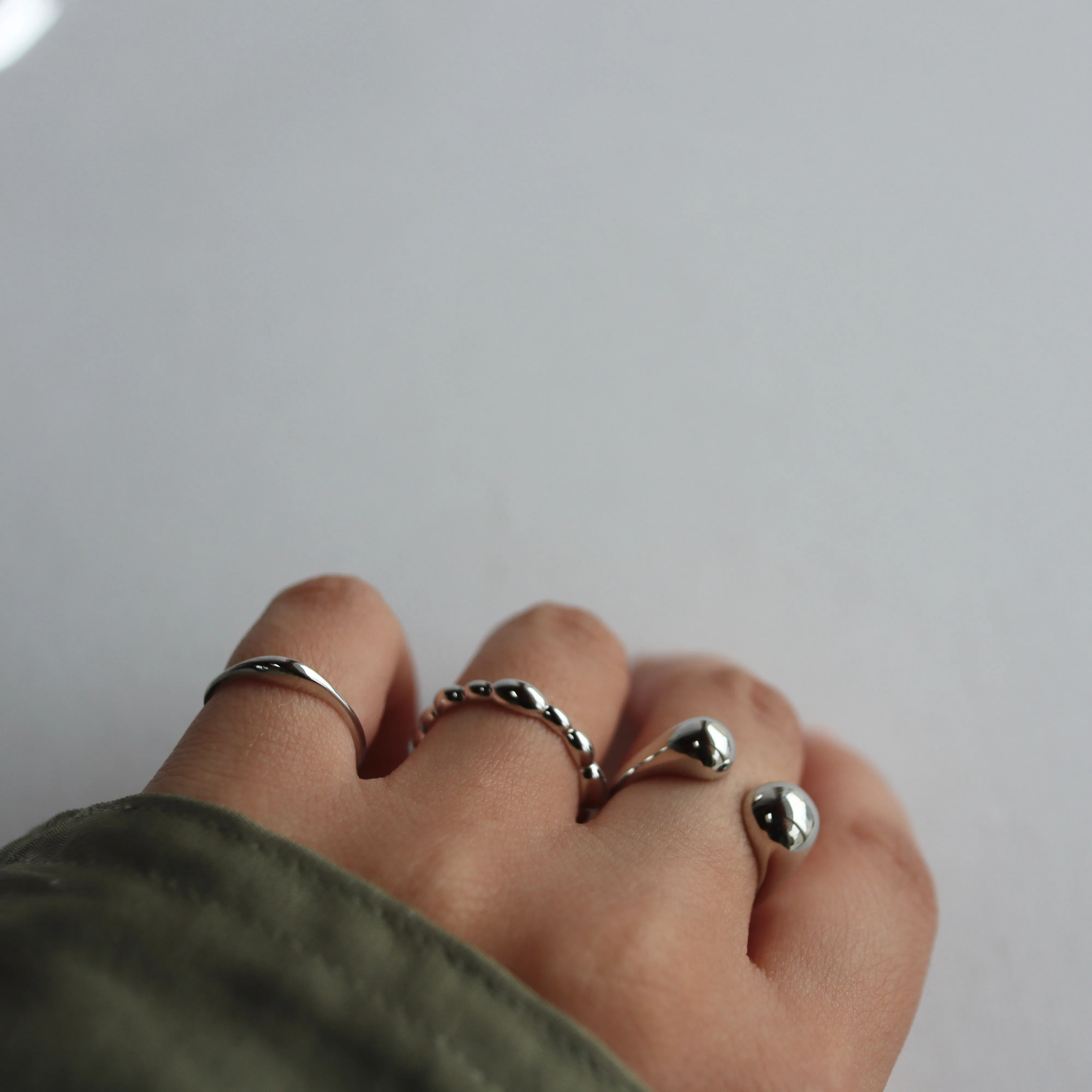 matte puffy thin ring