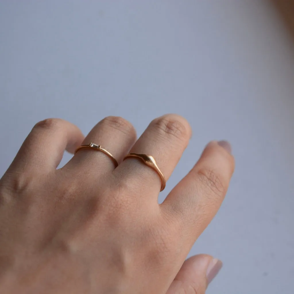 matte puffy thin ring