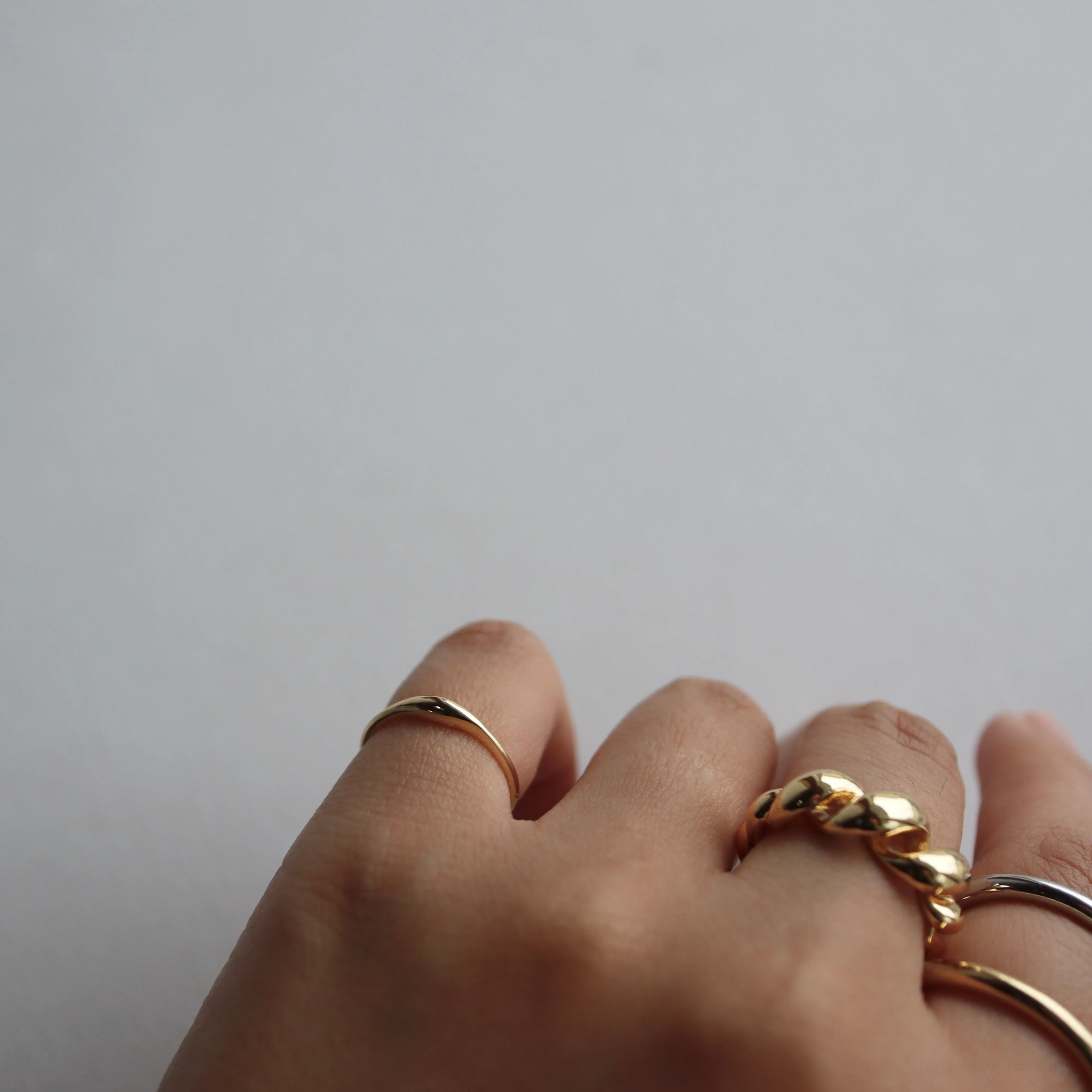 matte puffy thin ring