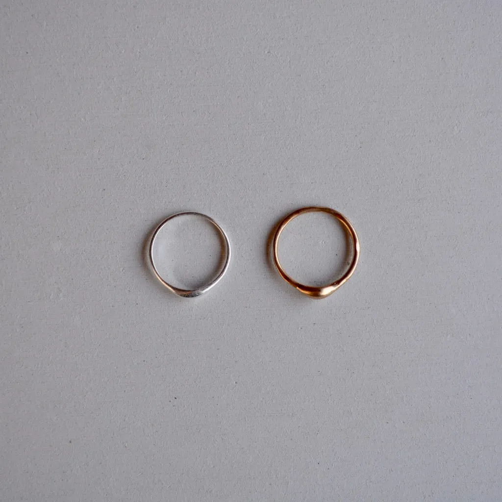 matte puffy thin ring