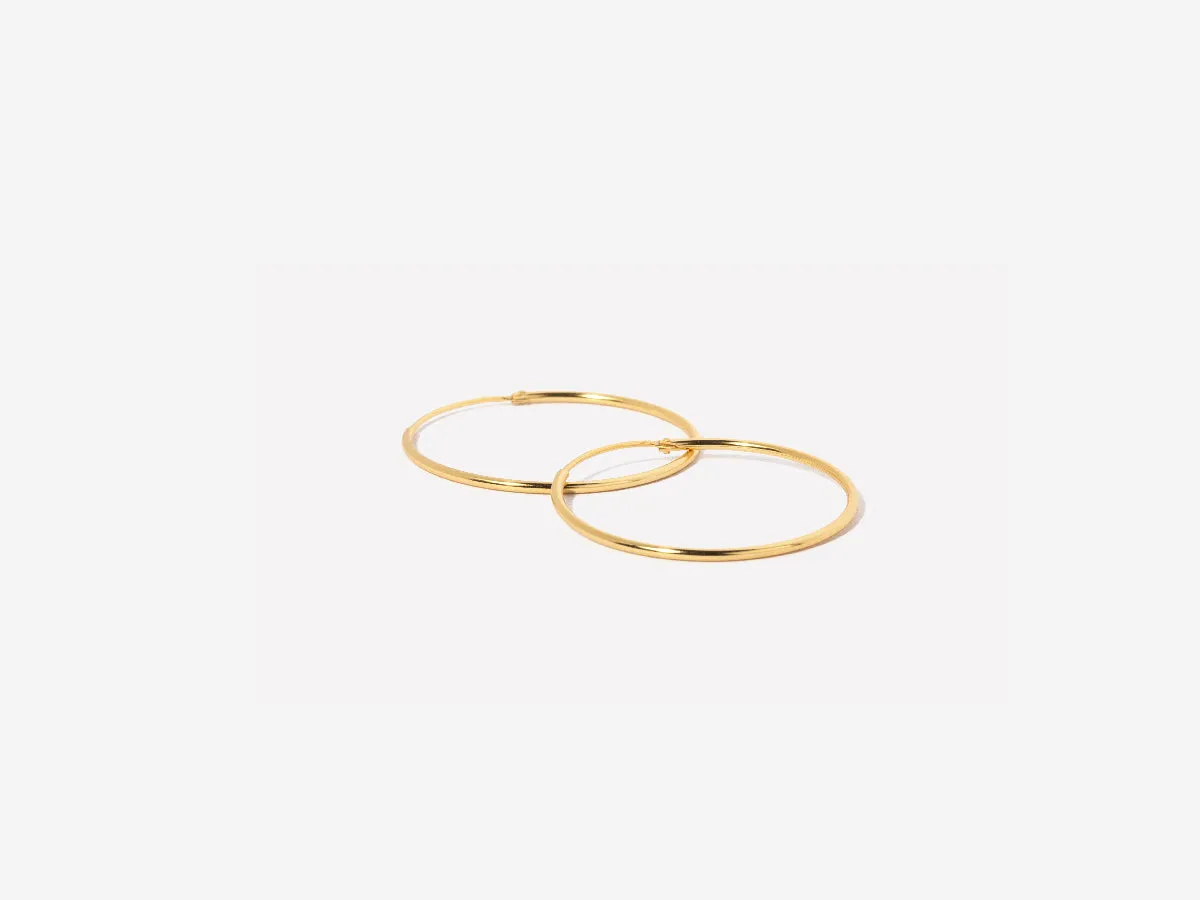 Medium Thin Endless Hoops