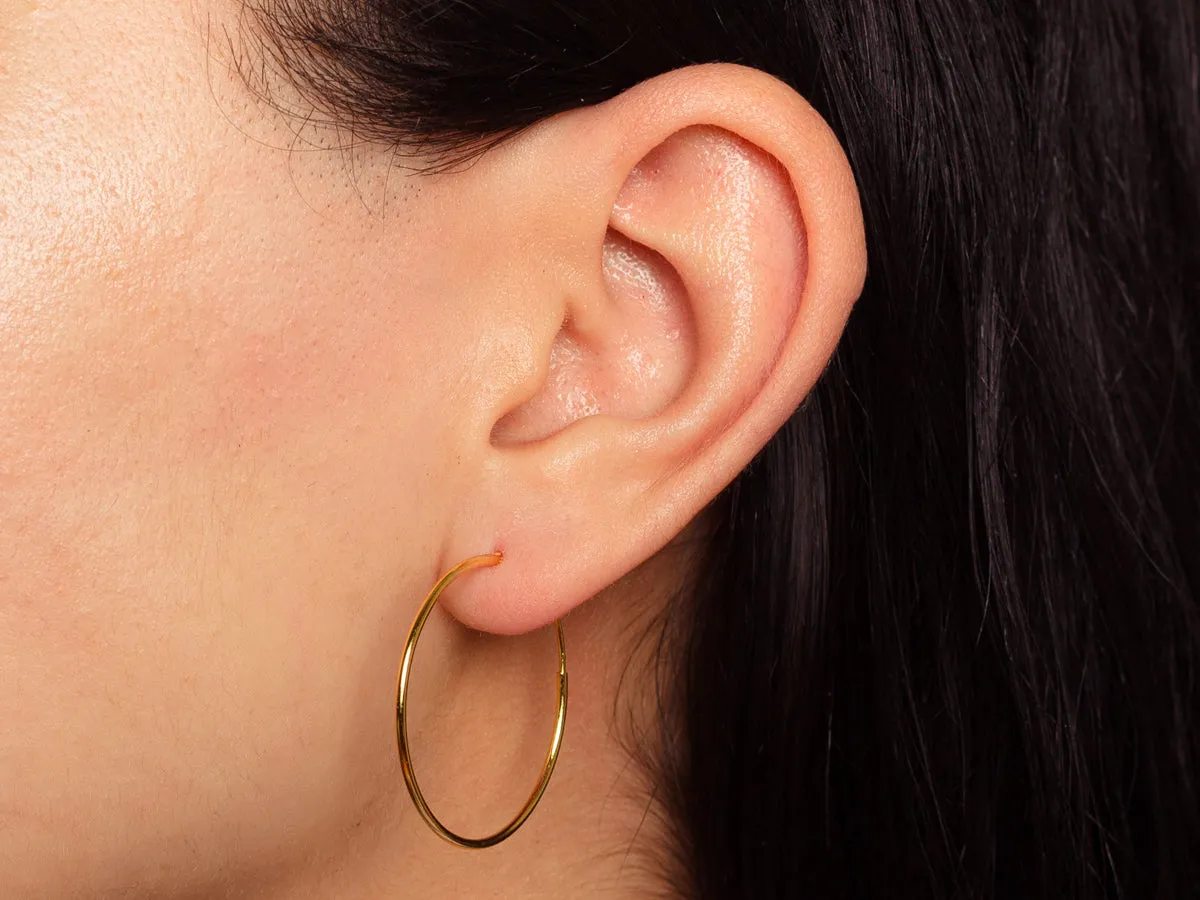 Medium Thin Endless Hoops