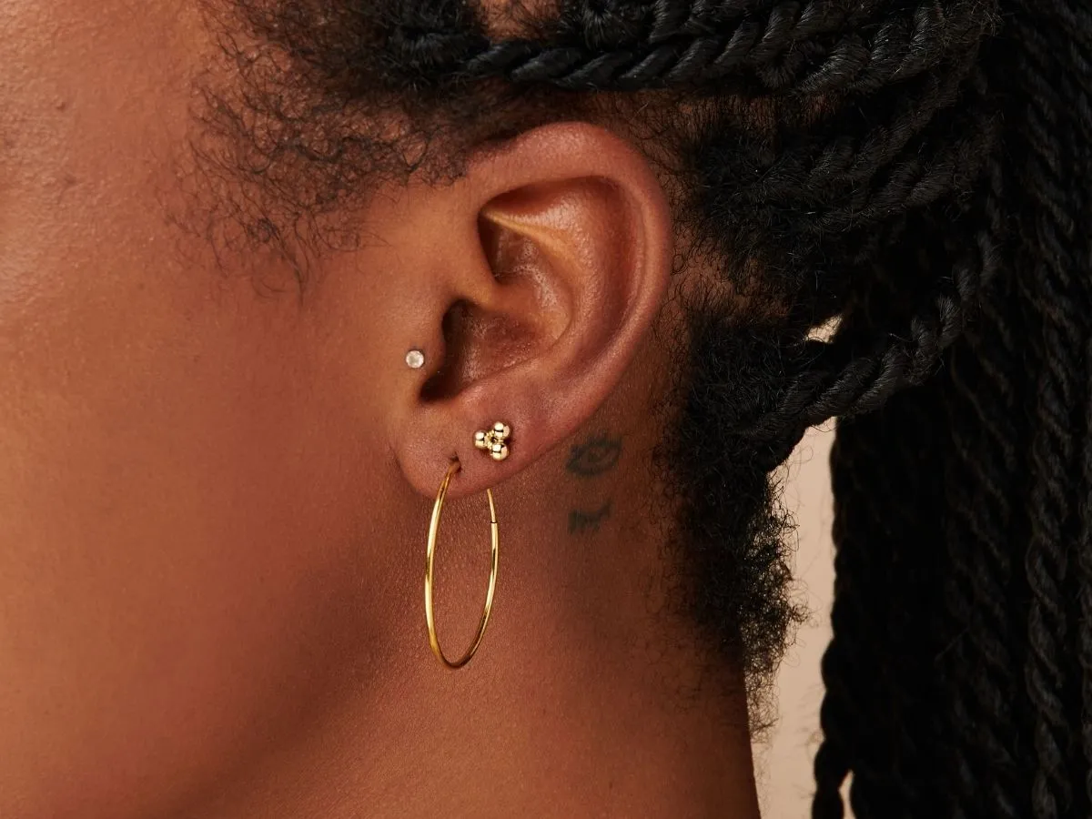 Medium Thin Endless Hoops