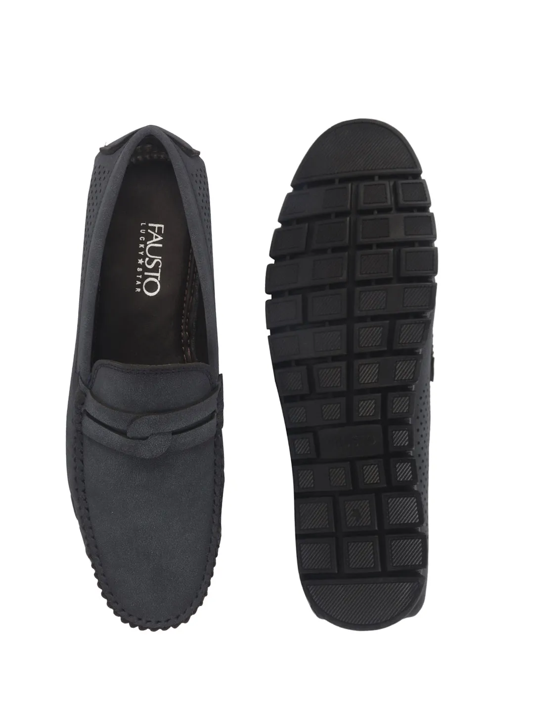 Men Suede Caual Slip-On Shoe Driving Loafers Anti Skid Sole Breathable with Memory Cushioned Insole