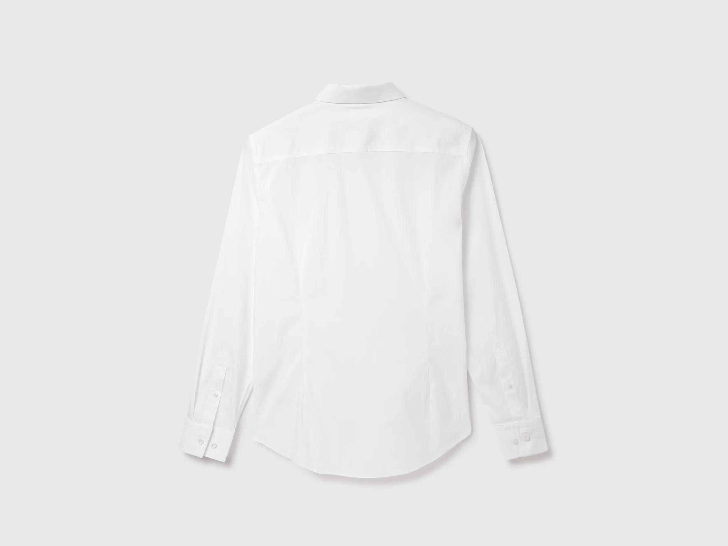 Men White Solid Slim Shirt