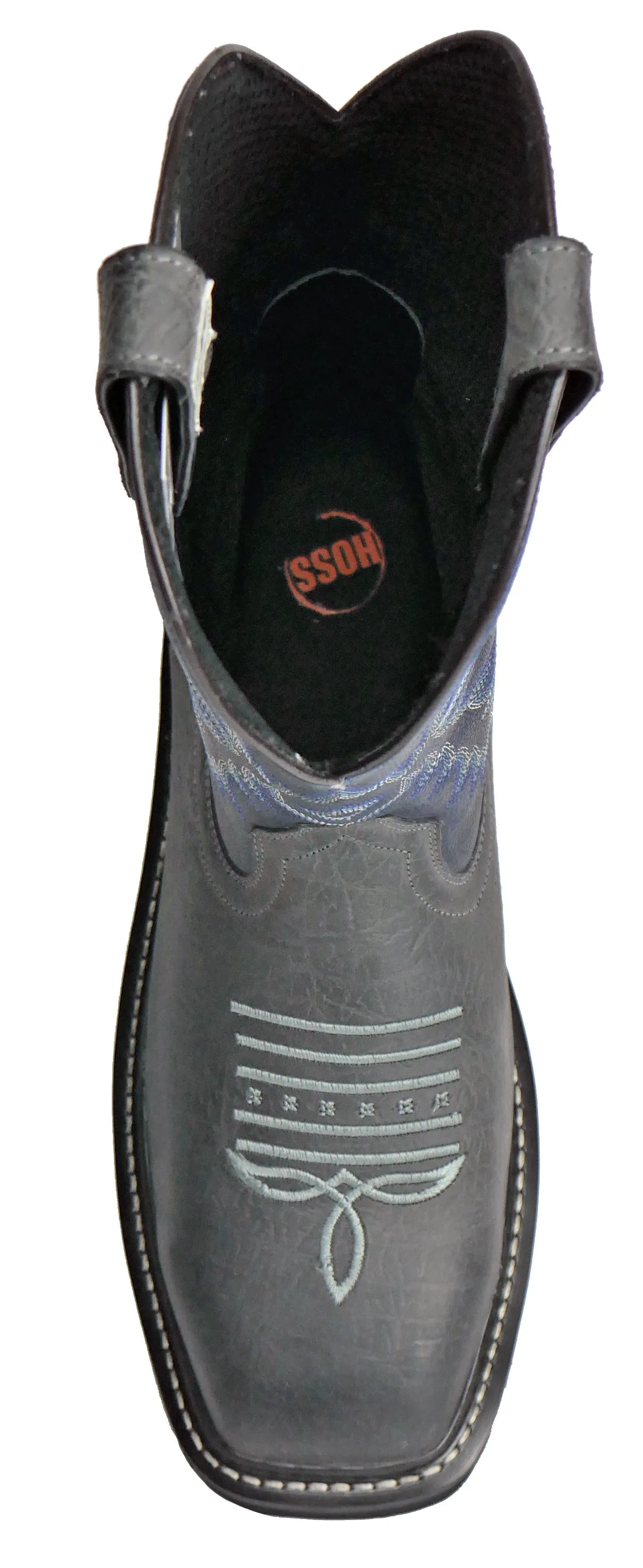 Men's Hoss Hunch Navy, EH, SR, Pull On Western Composite Toe Boot