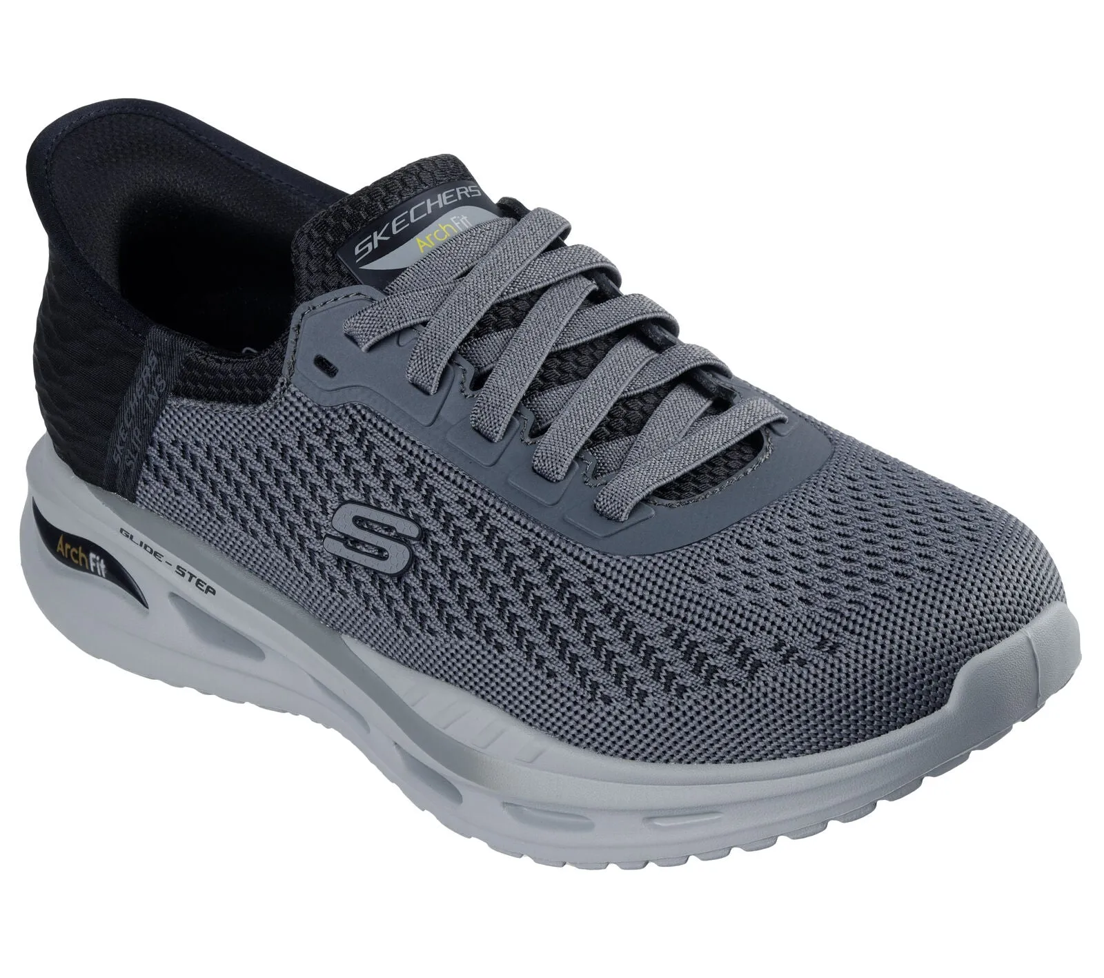 MEN'S SKECHERS SLIP-INS RELAXED FIT: ARCH FIT ORVAN - DREX | GRAY / BLACK