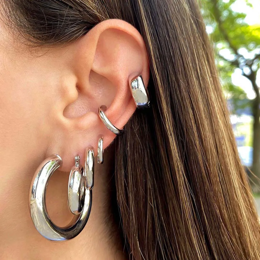 Mini Thin Hollow Hoop Earring