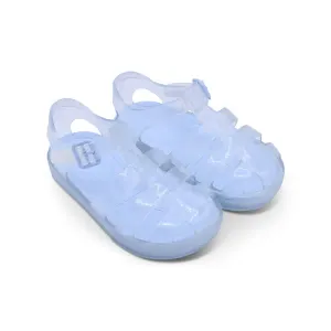 'Monaco' Boys Clear with Blue Jelly Sandals