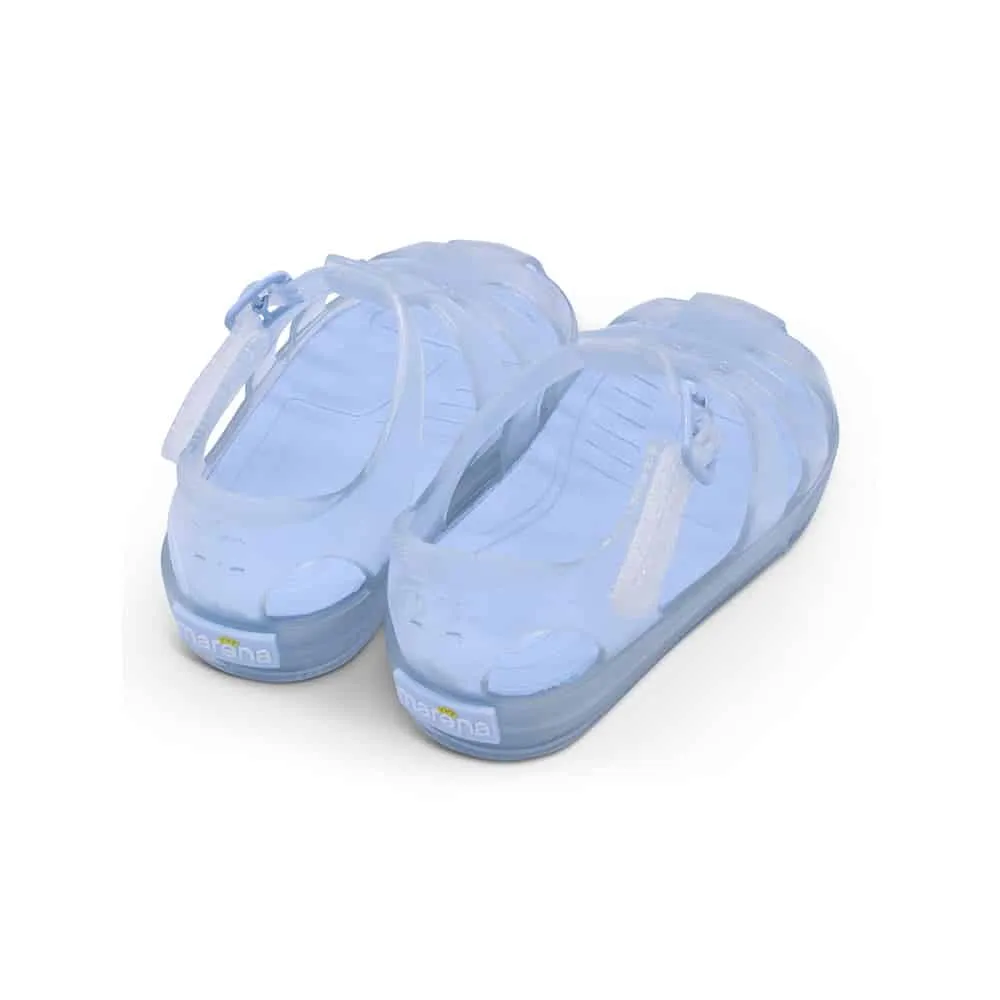 'Monaco' Boys Clear with Blue Jelly Sandals