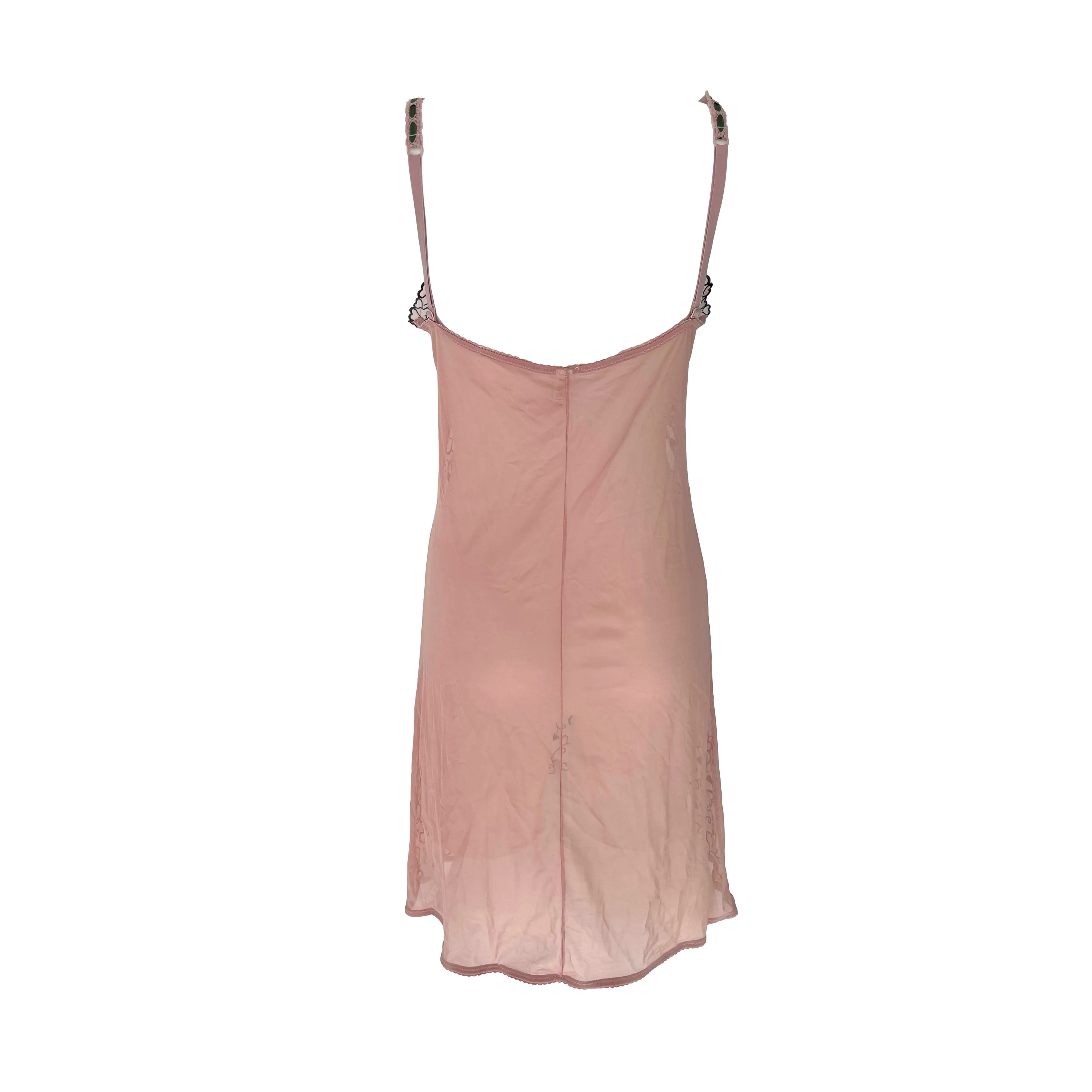 Moschino Sheer Heart Slip Dress