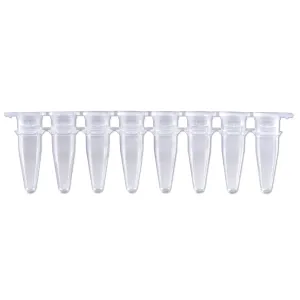 MTC Bio P3010-S PCR 8-Strips, 0.2ml with Separate Flat Cap Strips, 120/pk