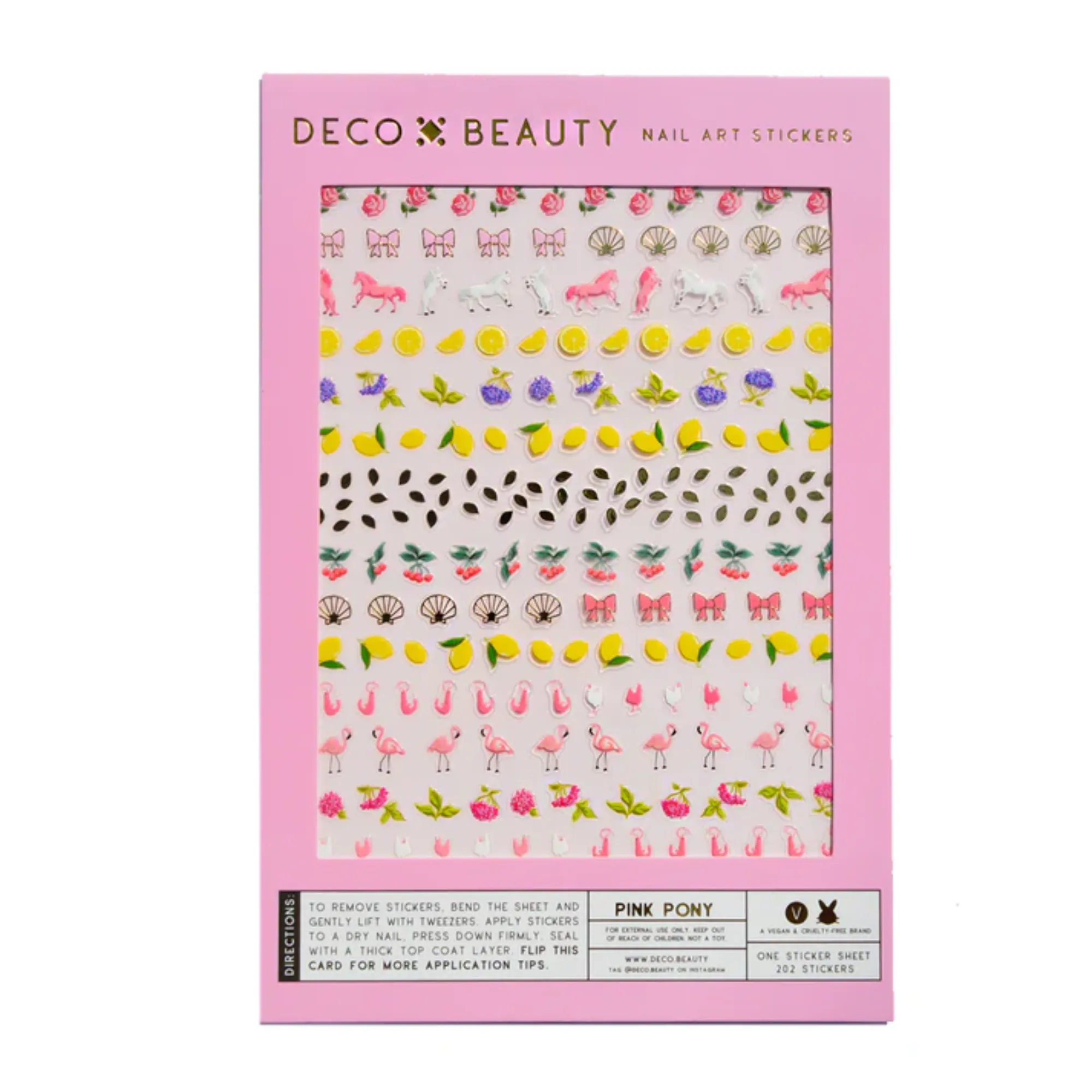 Nail Art Stickers: Pink Pony
