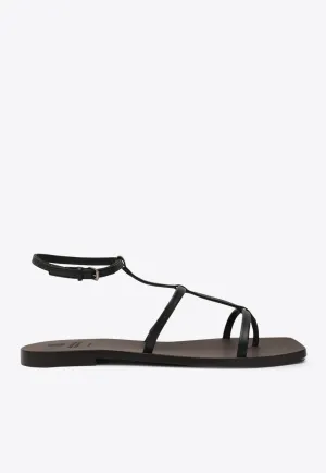 Nappa Leather Sandals with Monili Strap