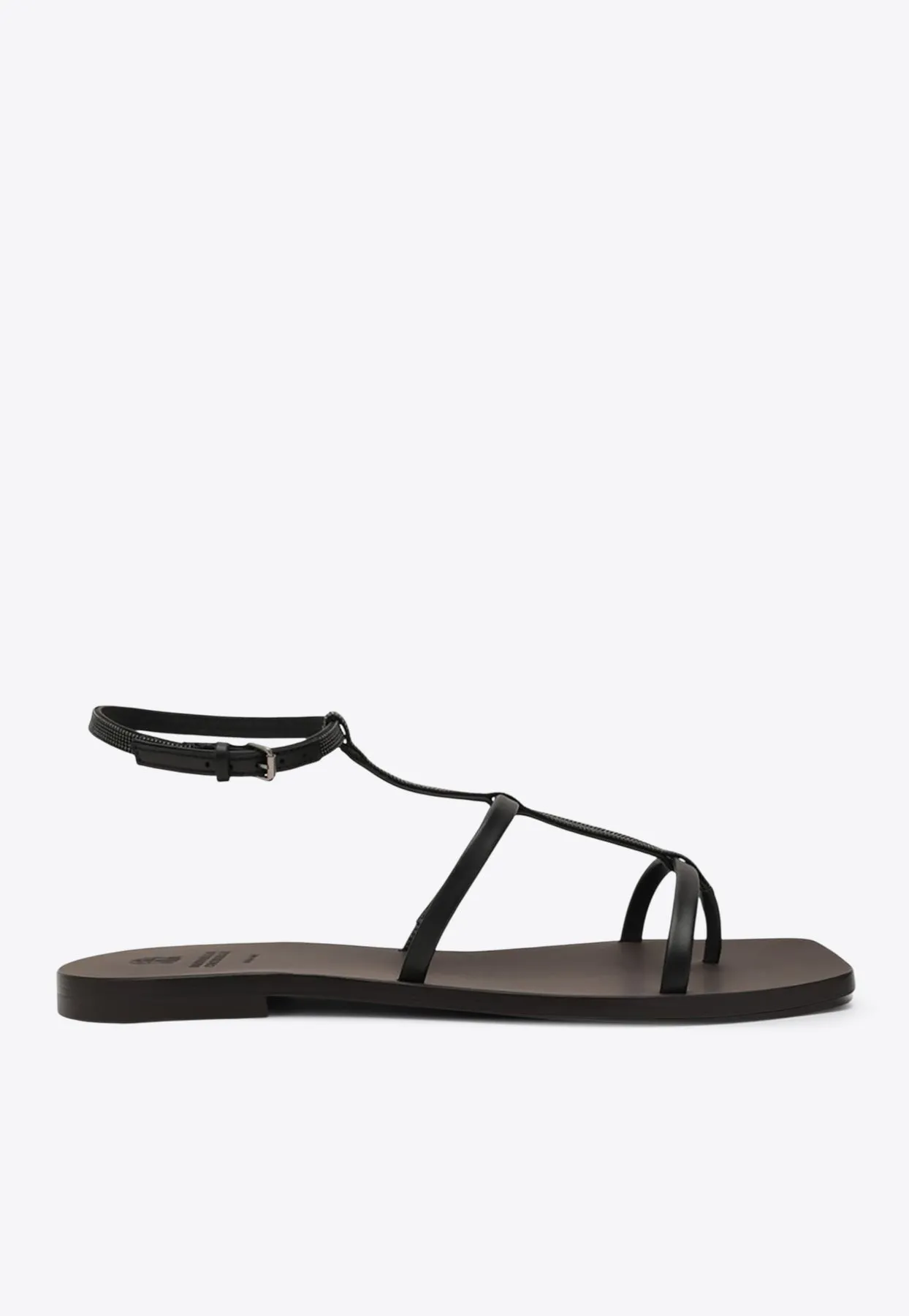 Nappa Leather Sandals with Monili Strap