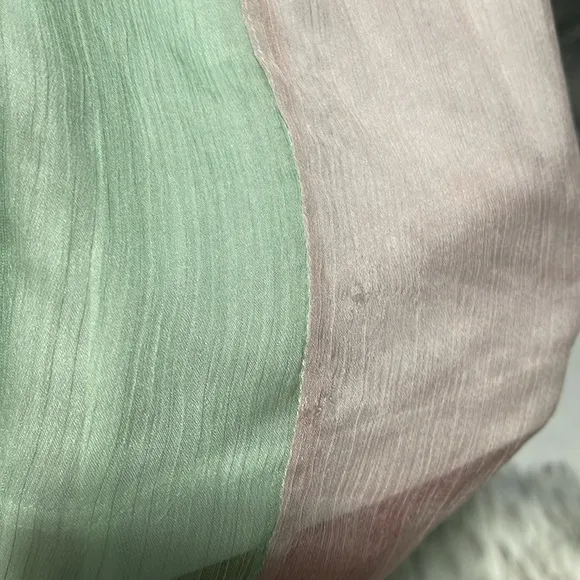 NWT Chelsea &amp; Theodore Pastel Pink Combo Chiffon Maxi Skirt W/ Side Tassel S/M