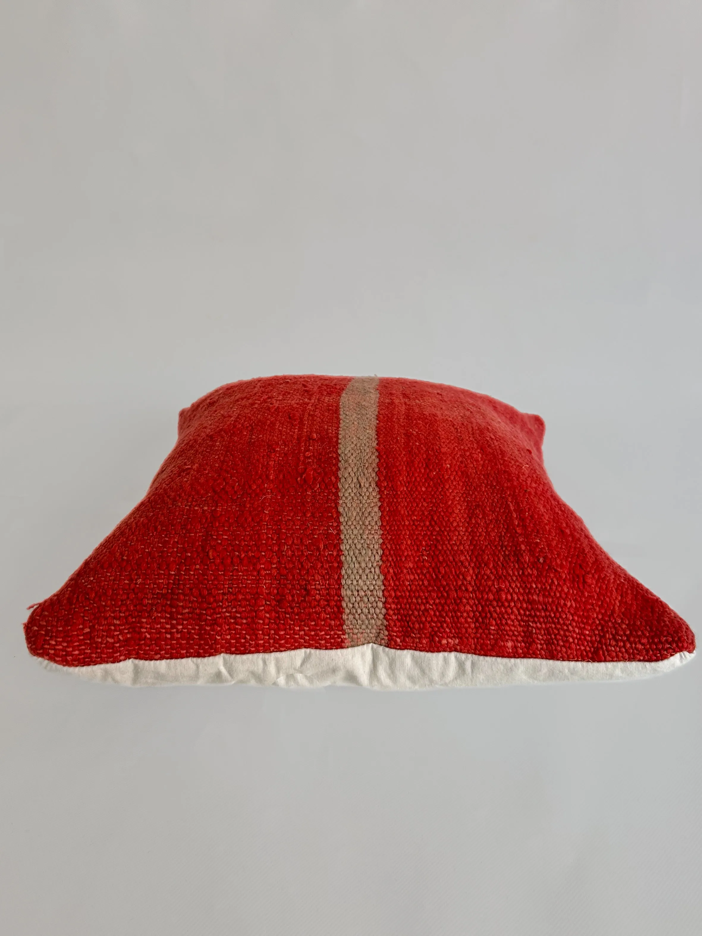 Ouaouzguiti Association's Striped Hanbel Pillow - Red