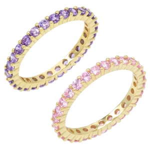 Pastel Thin Ring Set