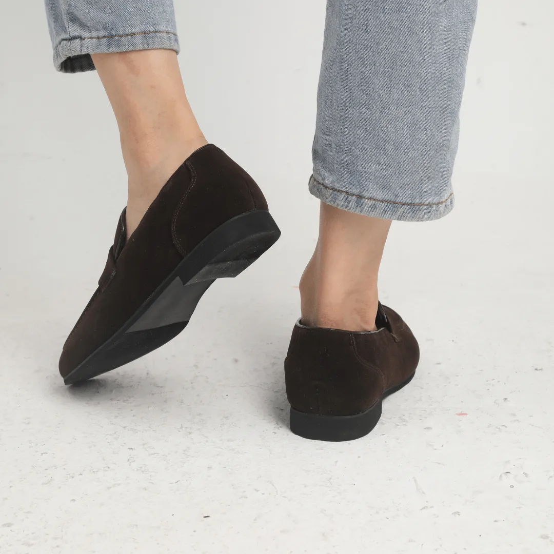PIERI - Suede leather strap moccasins