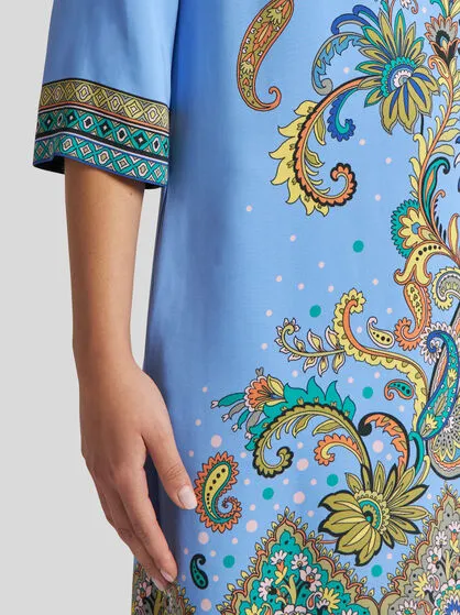 Printed Cady Tunic Dress