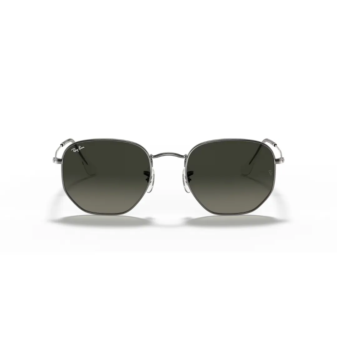 Ray Ban Hexagonal - Gunmetal, Light Grey Gradient Dark Grey