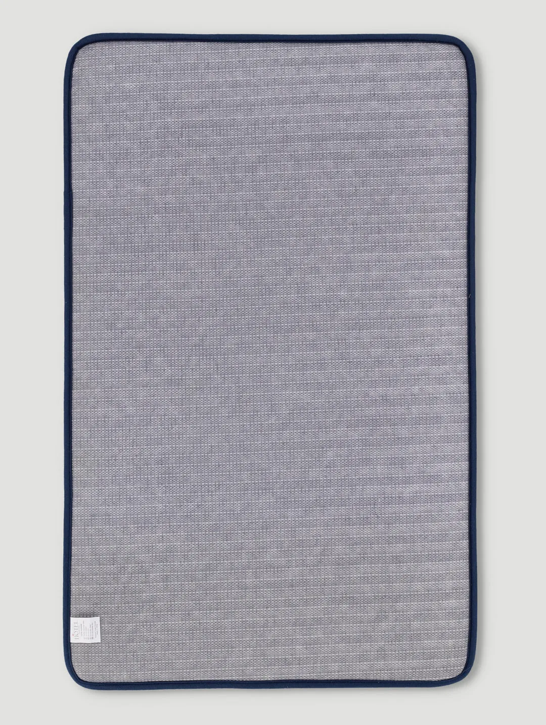 Rib Wave Textured Memory Foam Bath Mat - Navy