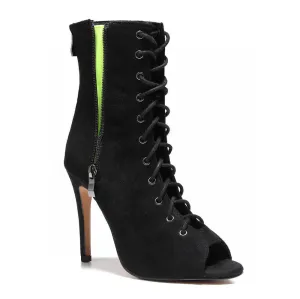 Rude Boy - Neon Yellow Lycra - Suede Sole - Dance Floor Only