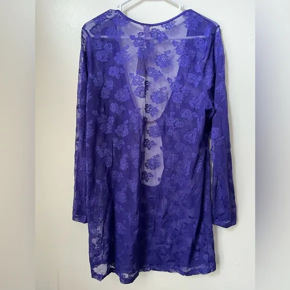 Savage X Fenty Strap Up Long-Sleeve Lace Slip NWOT