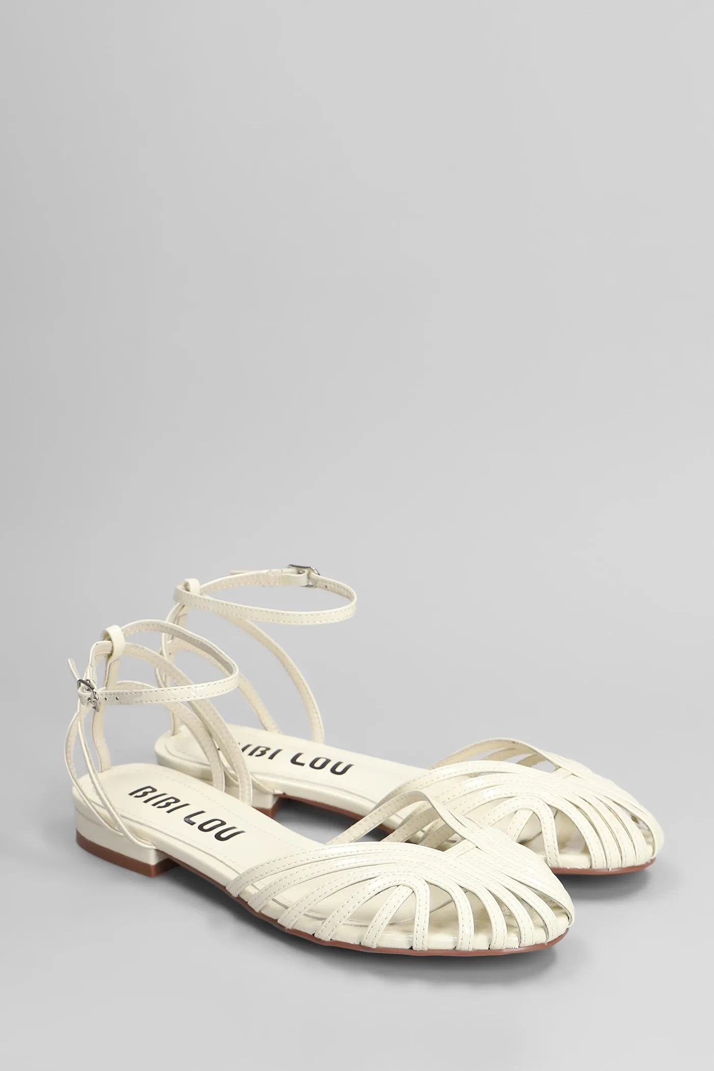 Serabi Flat Ballet flats in white patent leather