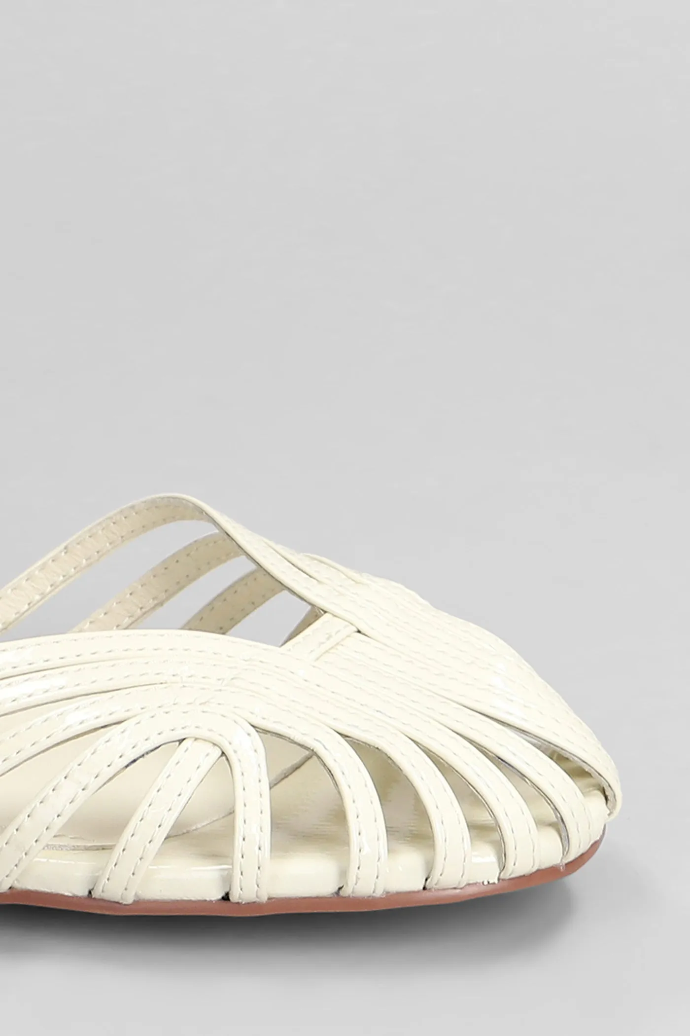 Serabi Flat Ballet flats in white patent leather