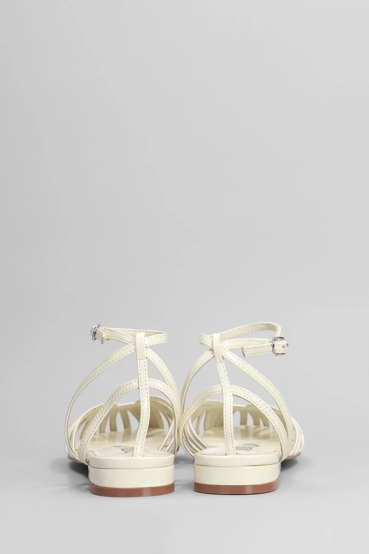 Serabi Flat Ballet flats in white patent leather