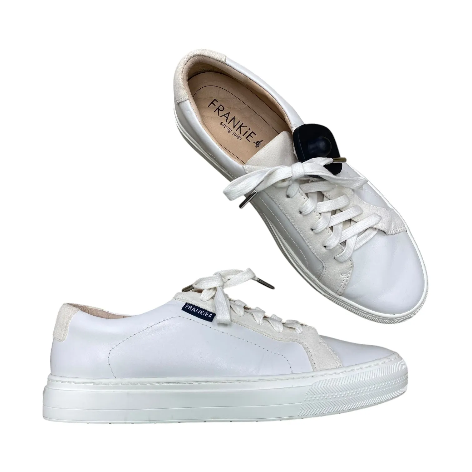 Shoes Sneakers By Frankie4 In Cream & White, Size:9.5