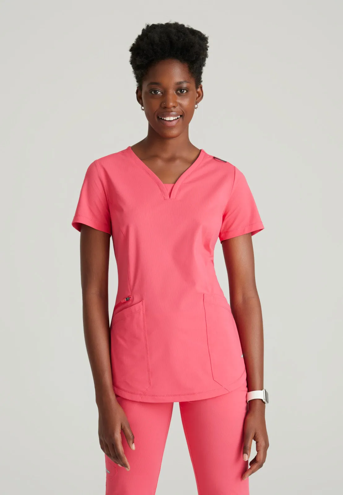 Skechers Slip-Ins Knits SKT220 Serene Knit Scrub Top Punch Pink