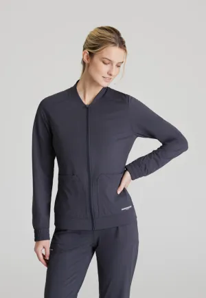 Skechers Slip-Ins Knits SKW919 Contour Knit Scrub Jacket Pewter