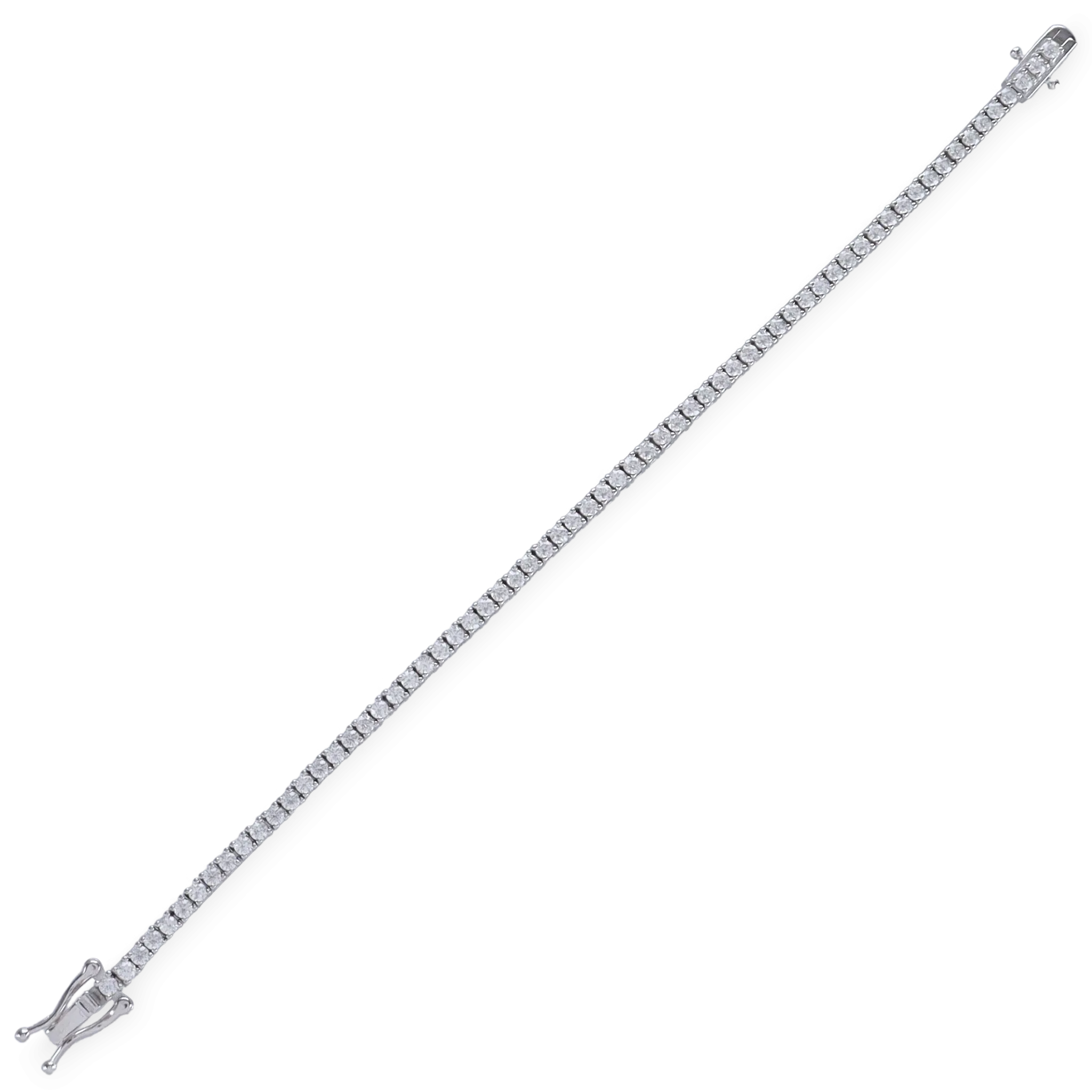 SPARKLING THIN TENNIS BRACELET