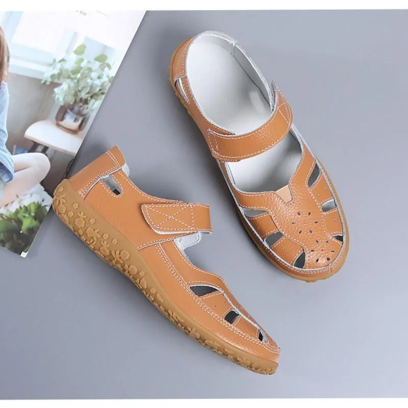 Split Casual Loafers Closed Toe Comfortable Walking Sandals