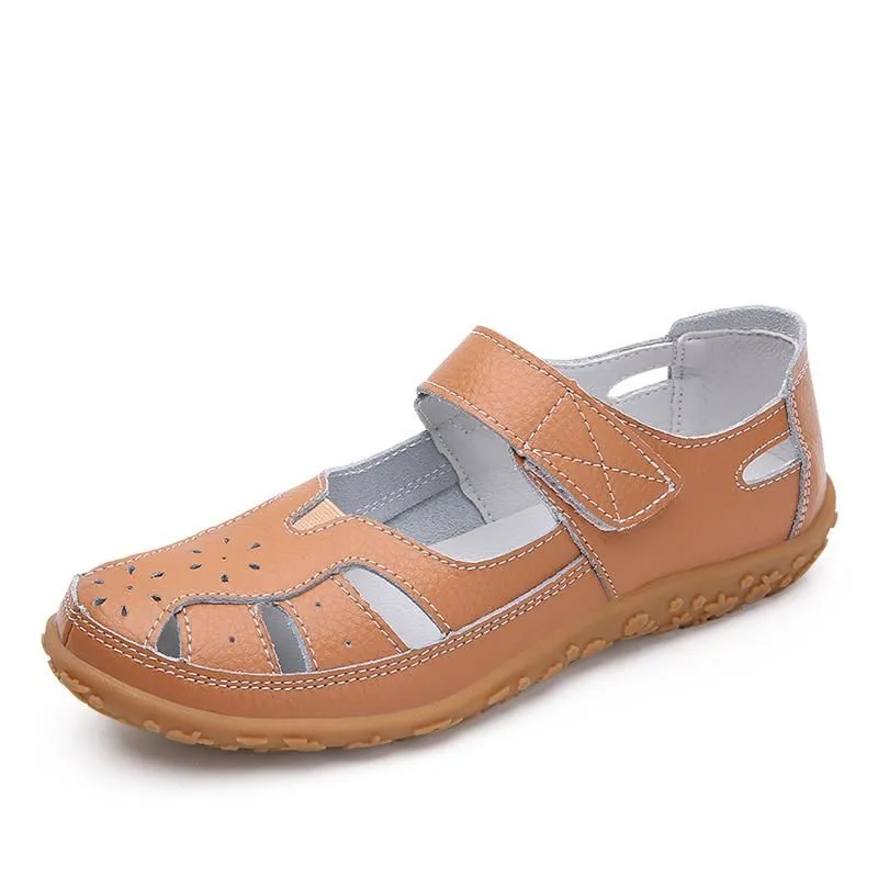 Split Casual Loafers Closed Toe Comfortable Walking Sandals