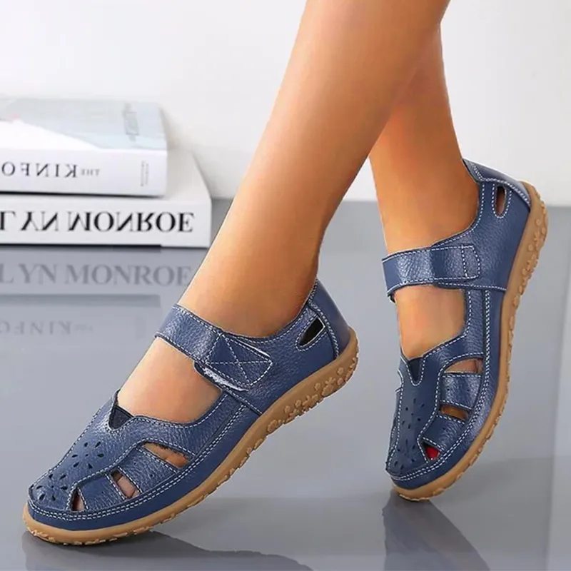 Split Casual Loafers Closed Toe Comfortable Walking Sandals