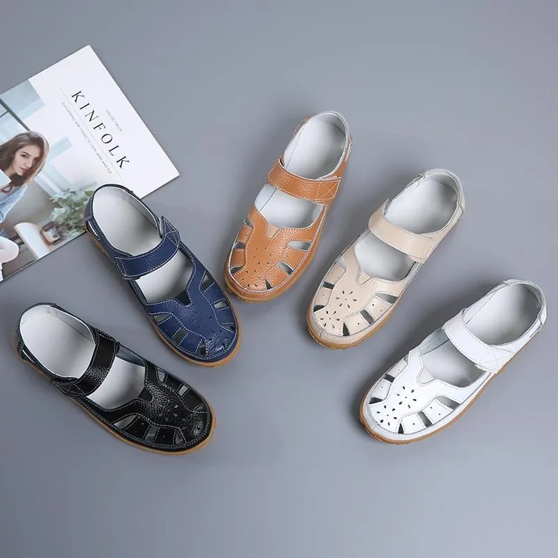 Split Casual Loafers Closed Toe Comfortable Walking Sandals