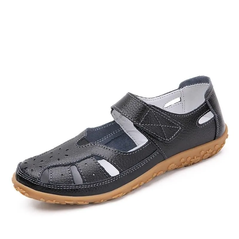 Split Casual Loafers Closed Toe Comfortable Walking Sandals