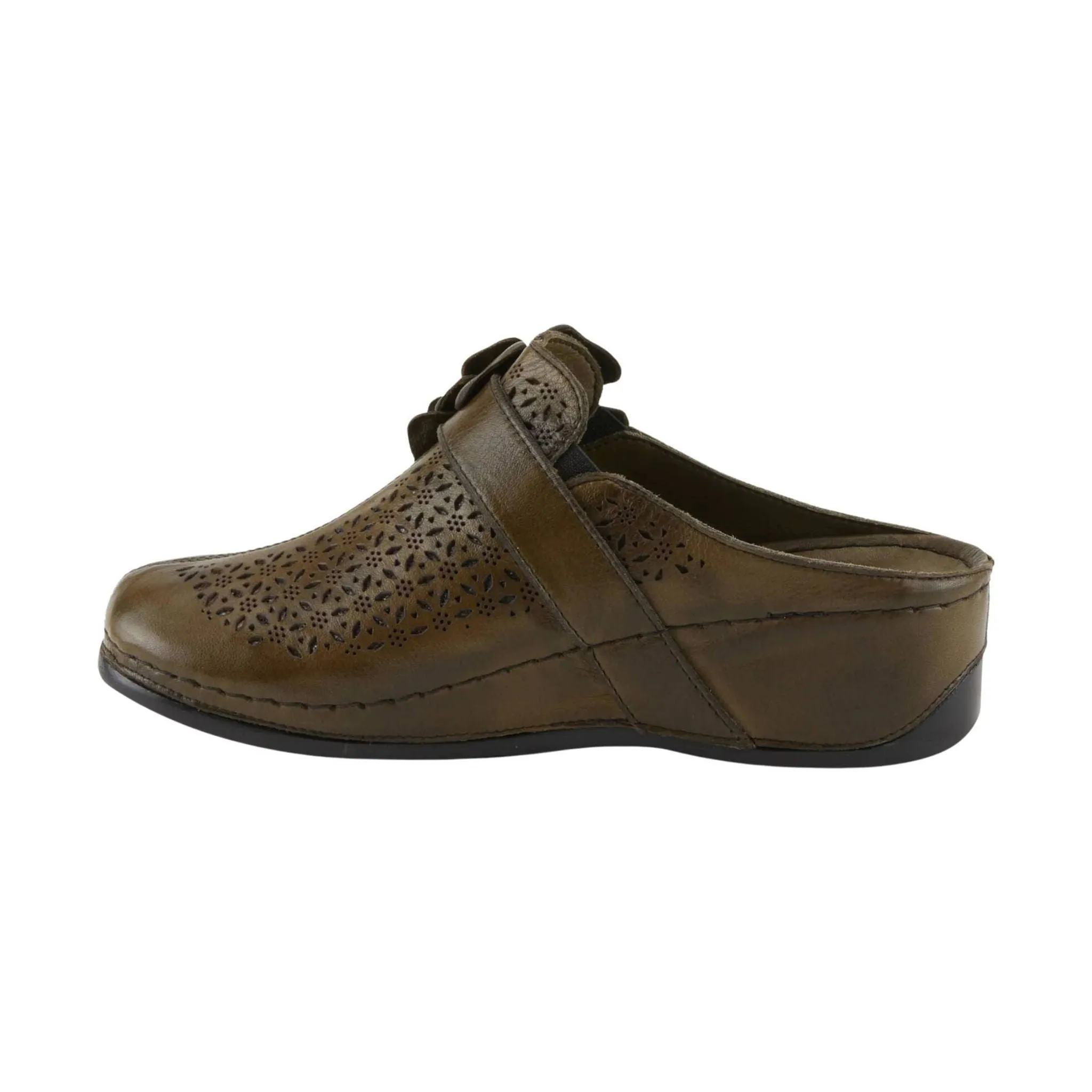 Spring Step Women's Lilybean Clog - Olive Green