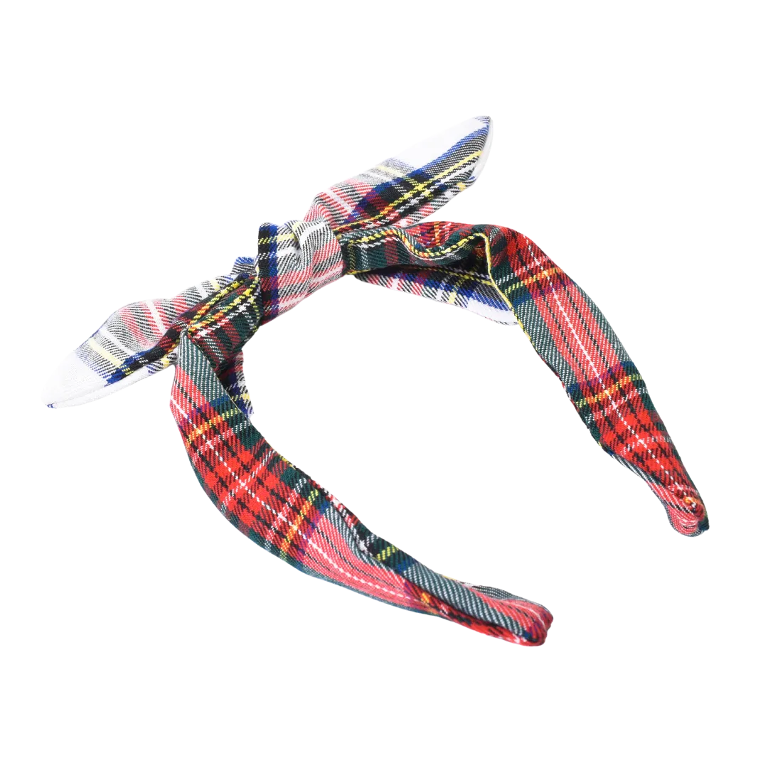 Tartan & Cheer Mini Bow Headband - Nutcracker