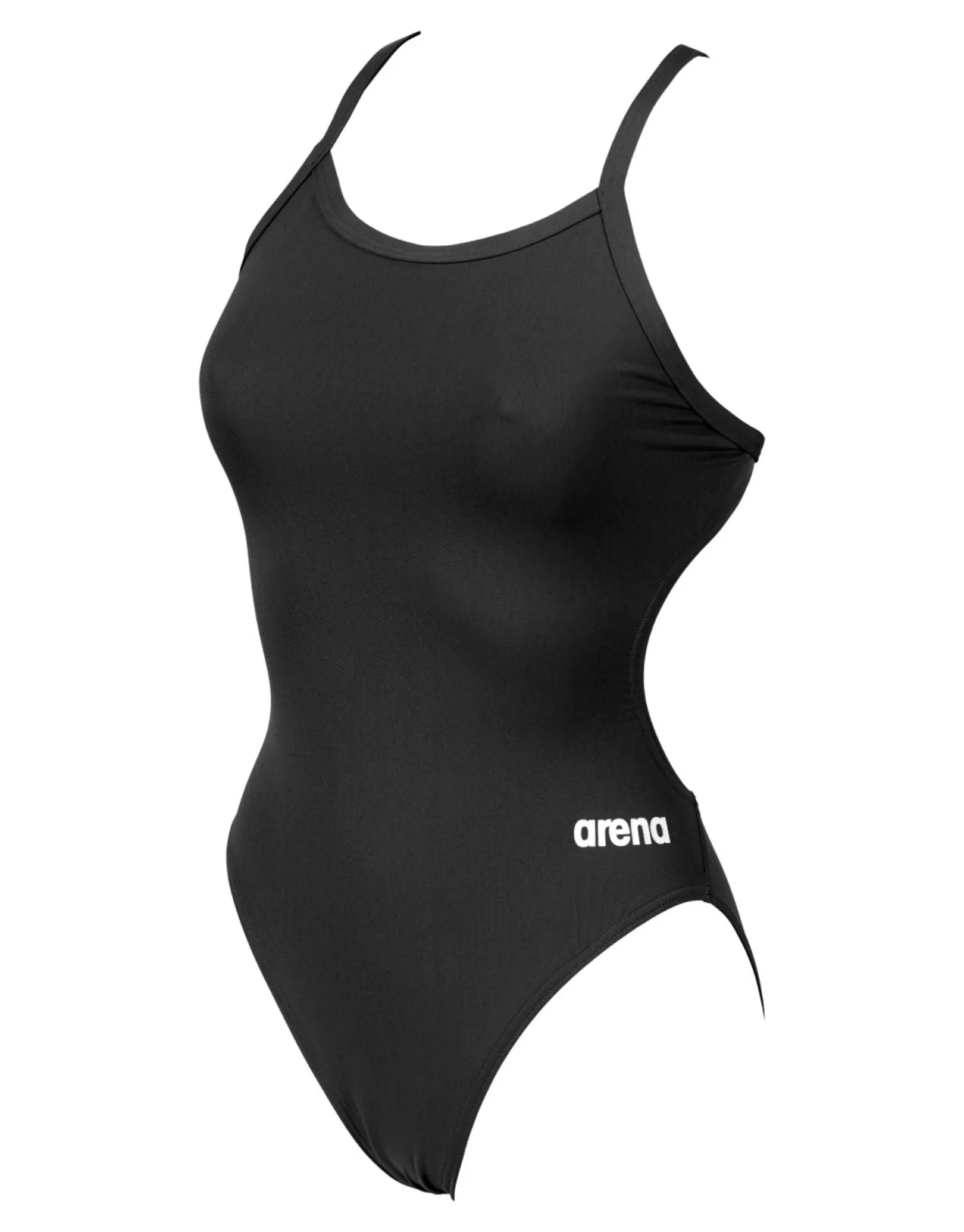 Team Challenge Solid Swimsuit - Black/White