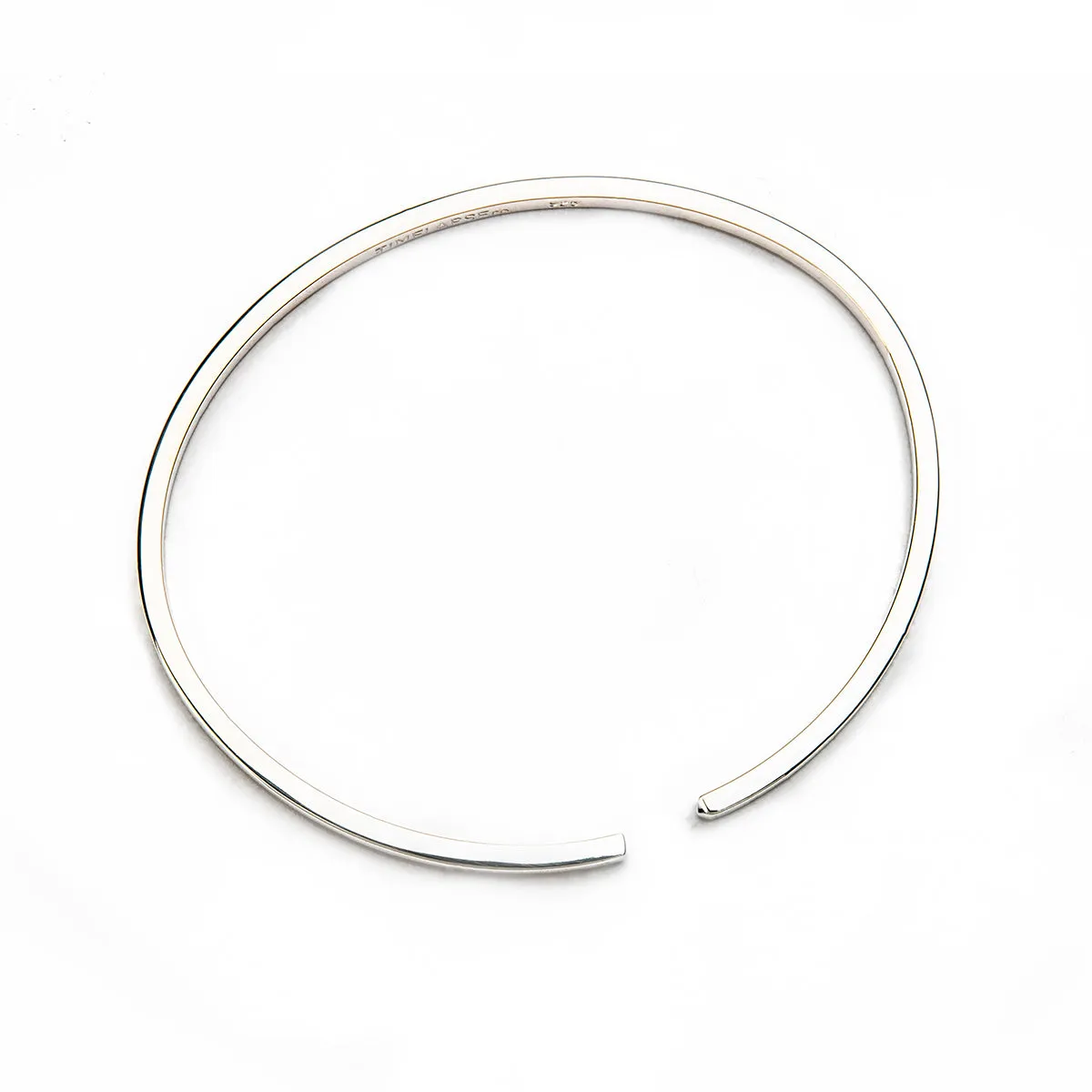 The Circle Bangle - Polished Silver - Thin