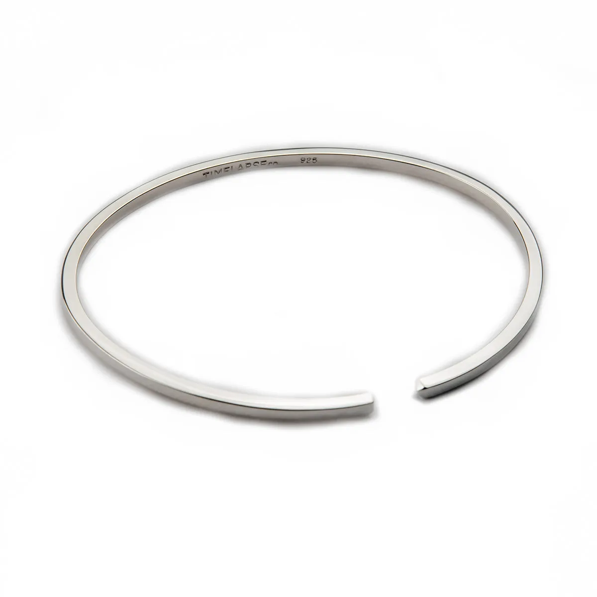 The Circle Bangle - Polished Silver - Thin